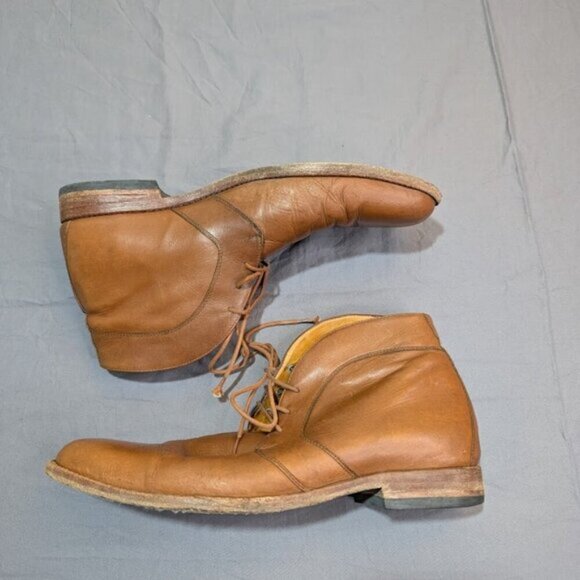 Poppy Barley Handcrafted Chukka Boots Men Size 10 - Picture 10 of 12